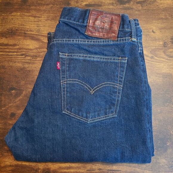 Vtg Levi's Jeans for Brooks Brothers 514 Straight 35x32 Measures 32x32 USA - Picture 1 of 10